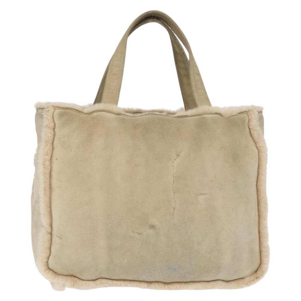 Chanel Canvas Tote Bag Mouton Beige